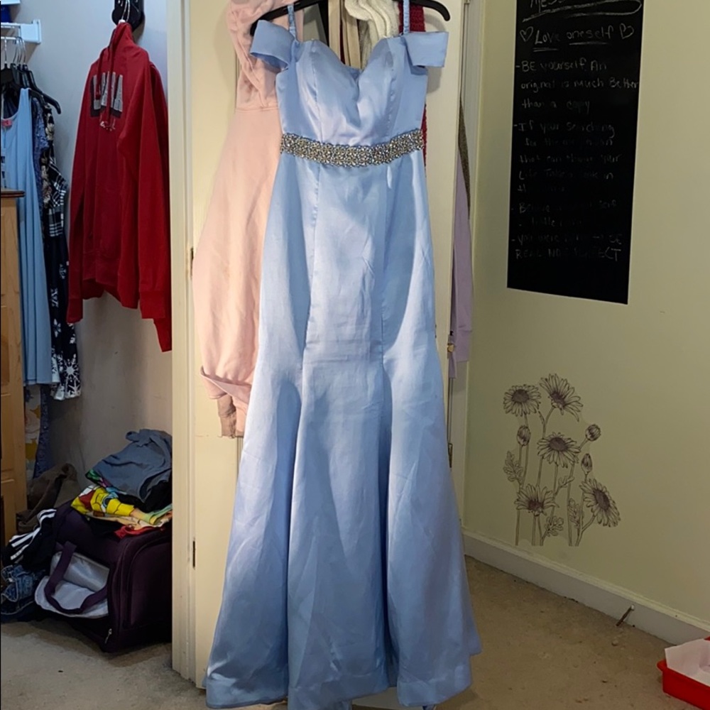 Blue mermaid prom dress!!